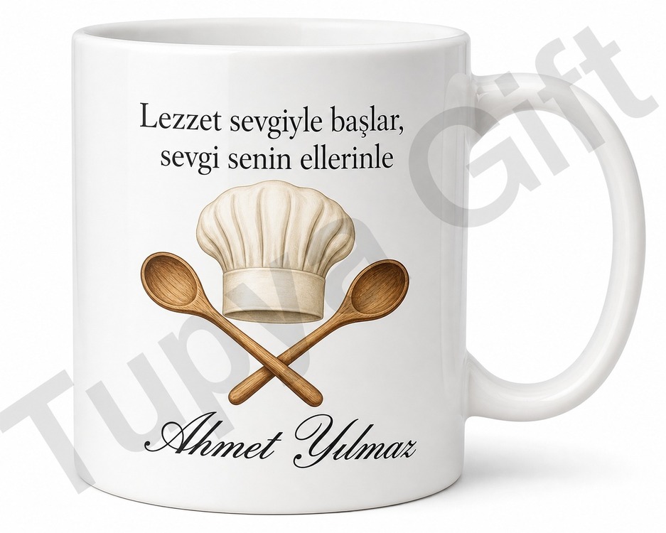 Mutfak Şefi Baba Yazılı Kupa Bardak Babalar Günü Özel Hediye