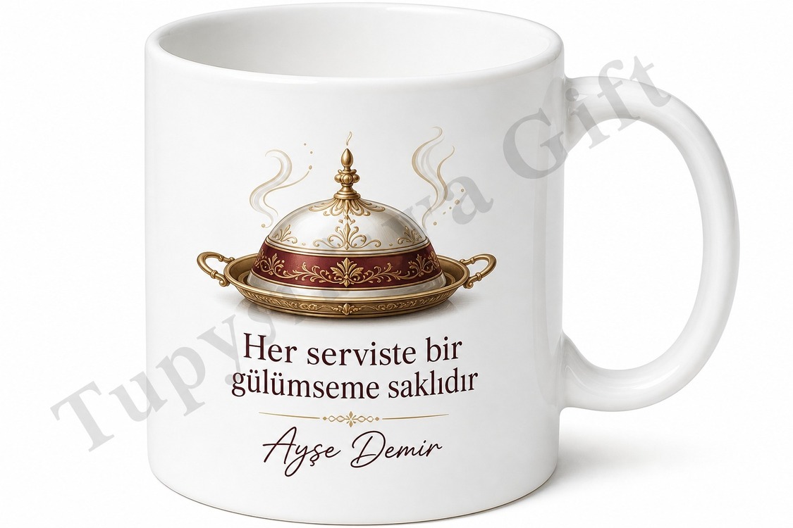 Sunucu Hediyesi Kişiye Özel Baskılı Kupa Bardak Hediyelik Porselen