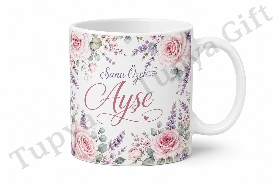 Kişiye Özel Baskılı Kupa Bardak İsme Özel Hediye Porselen Mug