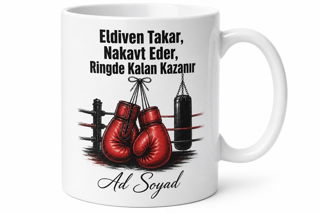 Boksöre Eldiven Nakavt Eden Direnç Ringde Kalanlara Boks Antrenmanı Kupa Hediye