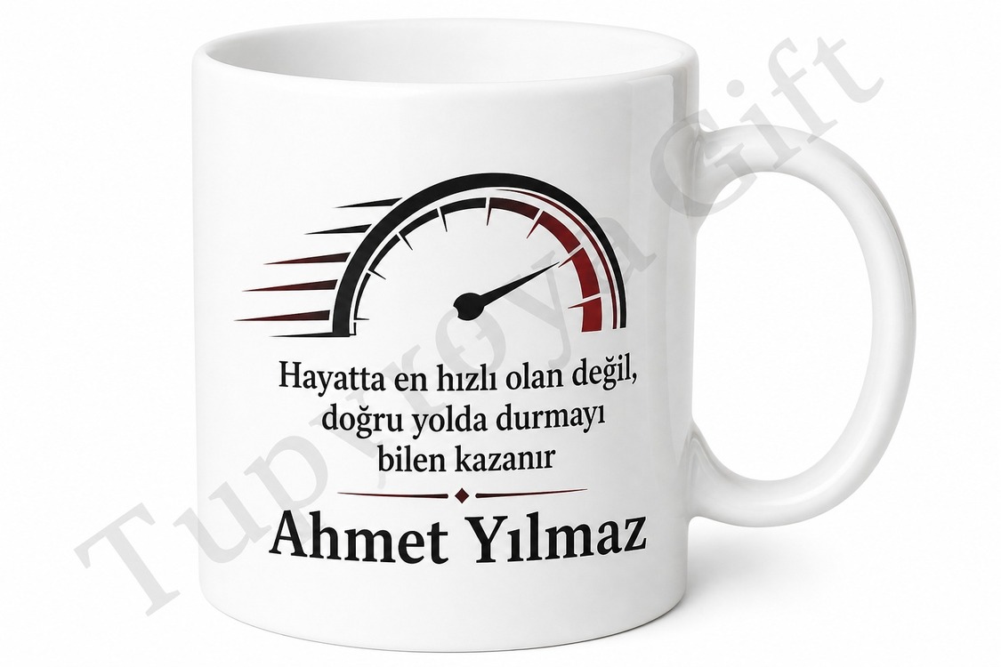 Hız Tutkunu Baba Yazılı Kupa Bardak Babalar Günü Özel Tasarım Hediye