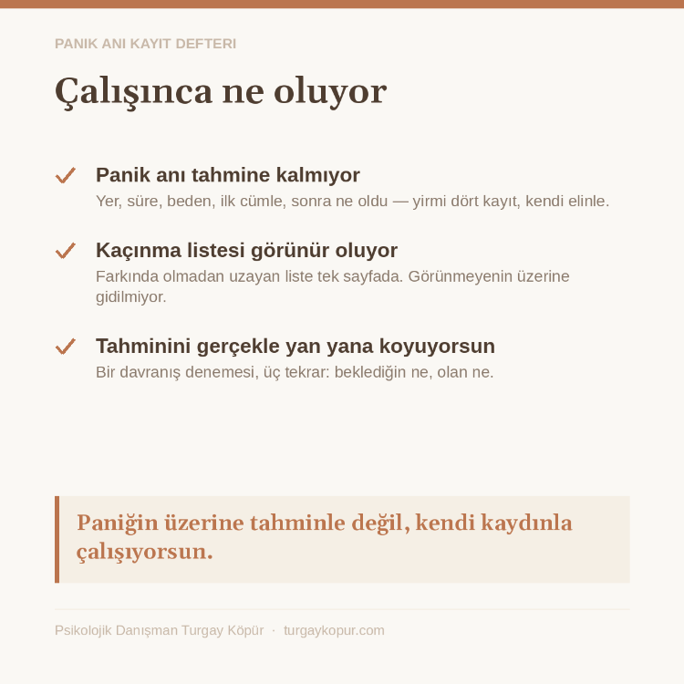 Panik Anı Kayıt Defteri