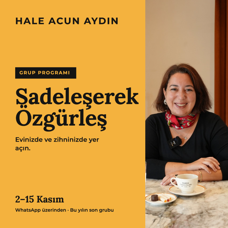 2–15 Kasım | Sadeleşerek Özgürleş · 14 Günlük Grup Programı