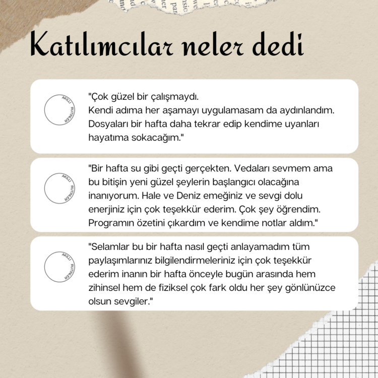 Akıllı Rutinler Grup Programı | 4-10 Mayıs Hayatına, Zamanına ve Enerjine Göre Bir Yaşam