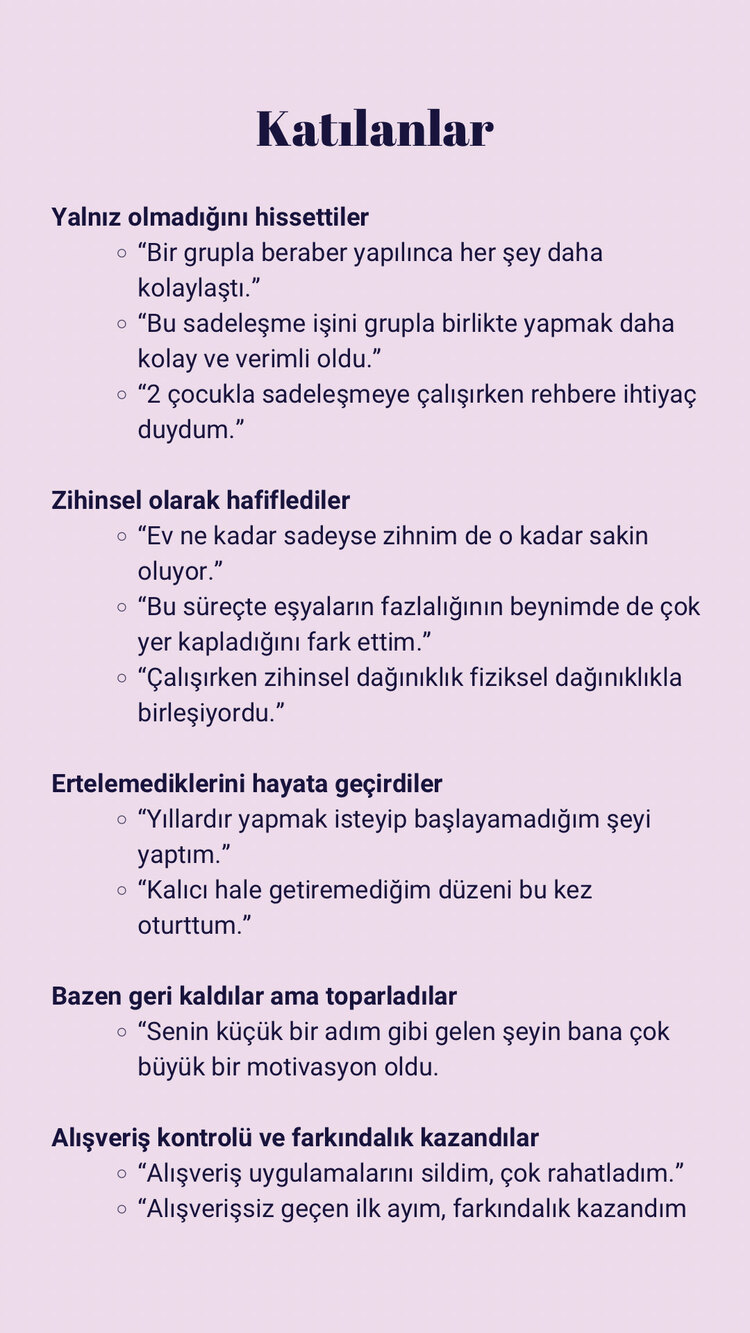10-23 Haziran Sadeleşerek Özgürleş -14 Günde Yaşam Alanını ve Zihnini Yönetmeyi Öğren