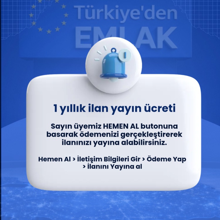 Emlak İlan Yayın Ücreti