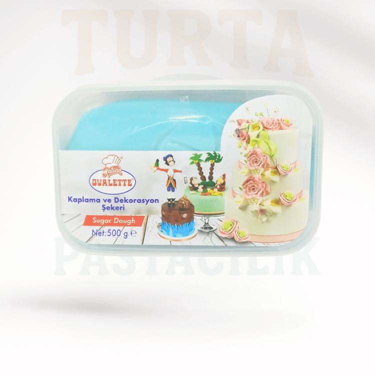 OVALETTE ŞEKER HAMURU AÇIK MAVİ 500 GR