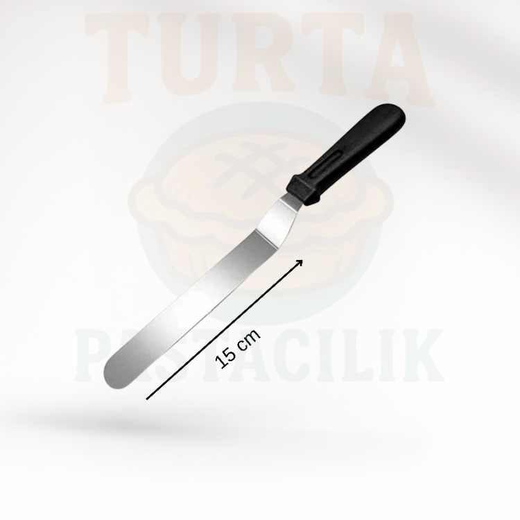 EĞİK SPATULA PLASTİK SAPLI – 15 CM
