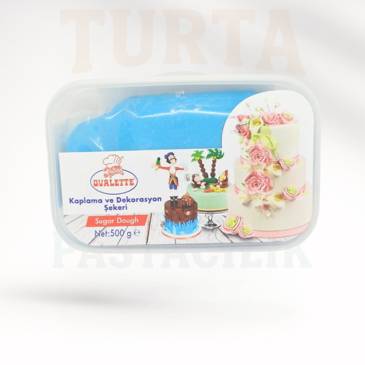 OVALETTE ŞEKER HAMURU MAVİ 500 GR