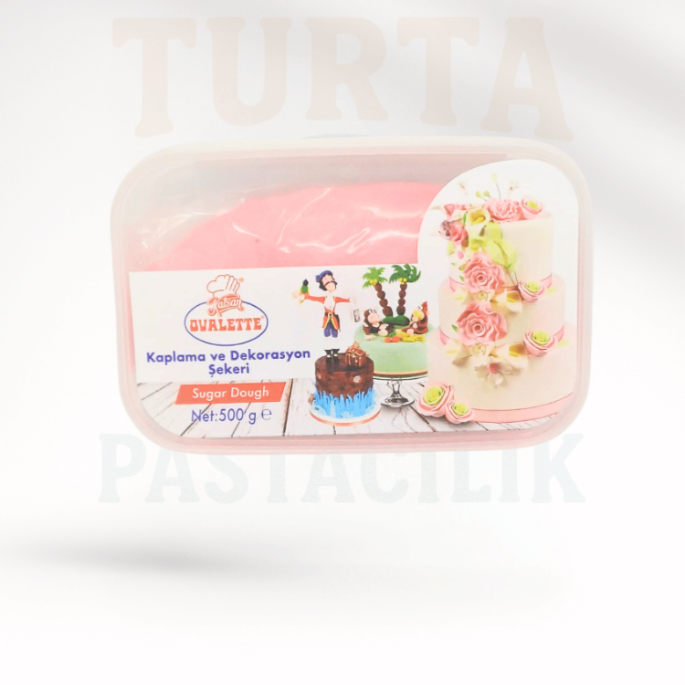 OVALETTE ŞEKER HAMURU PEMBE 500 GR