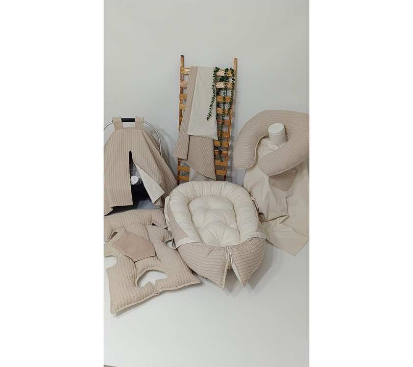77)Bebek Yenidoğan Vizon Düz 8 Li Set