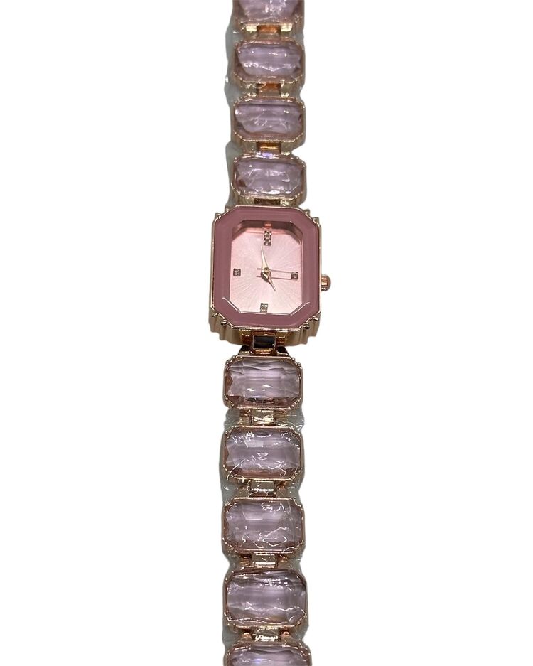 Swarovski model taşlı bayan saat ( pembe)