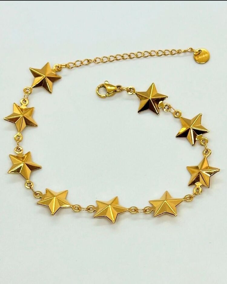 Çelik Gold Yıldız Bileklik