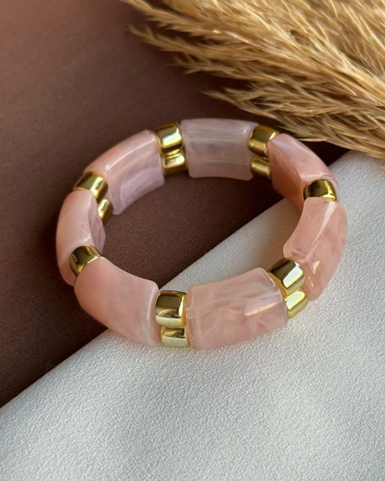 Pembe Renkli Esnek Bileklik