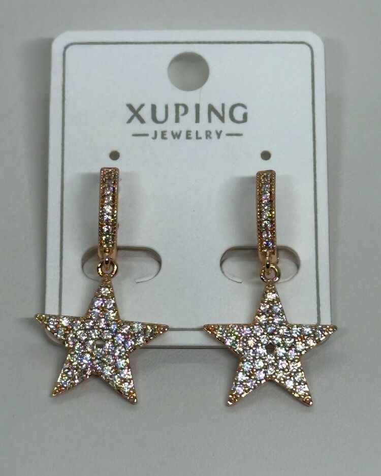XUPİNG TAŞLI YILDIZ KÜPE