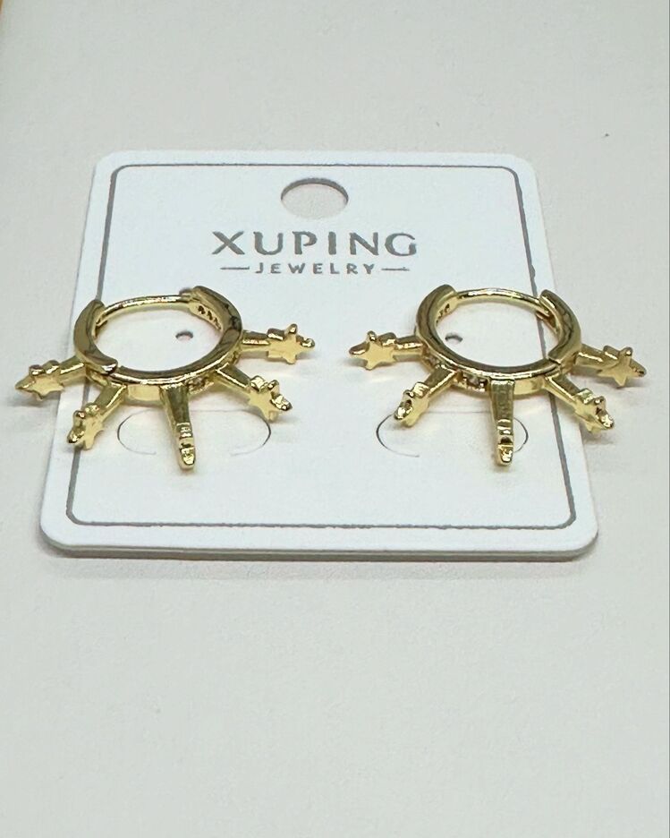 XUPİNG GÜNEŞ YILDIZLAR HALKA KÜPE 