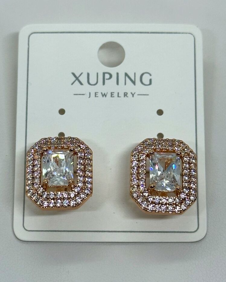 XUPİNG KARE TAŞLI KÜPE 