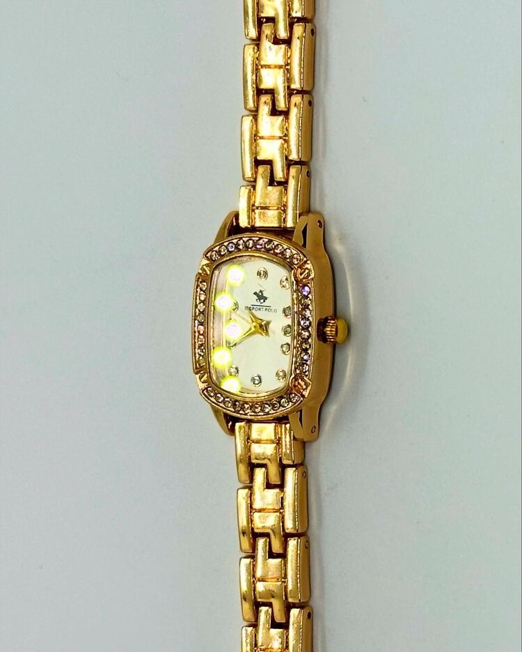 Çelik Gold Taşlı Saat 