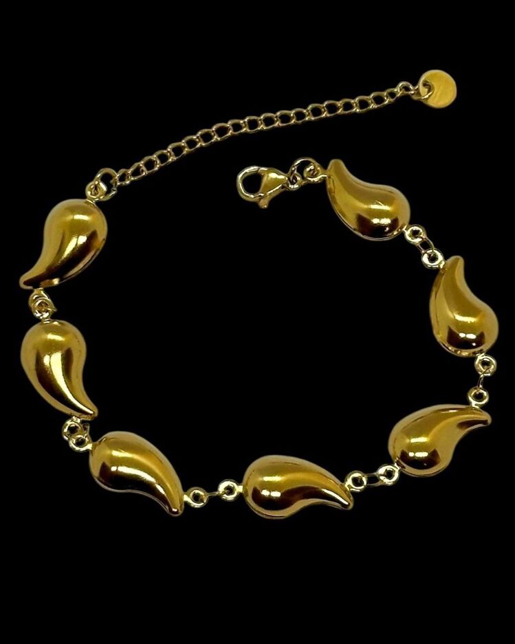Çelik Gold Damla Bileklik 