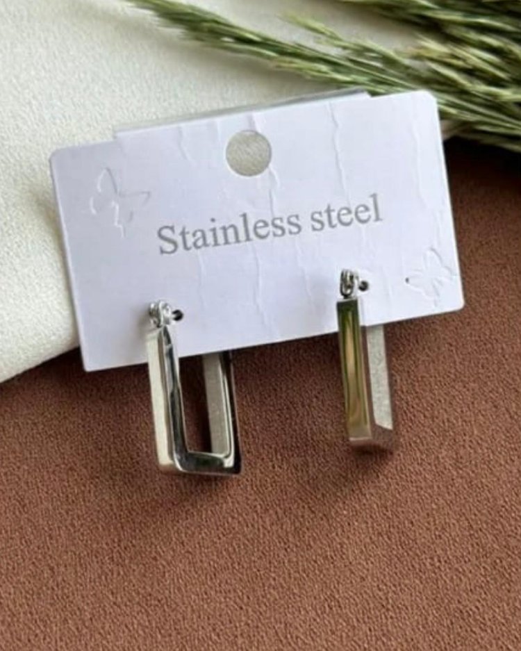 Çelik Silver Küpe 