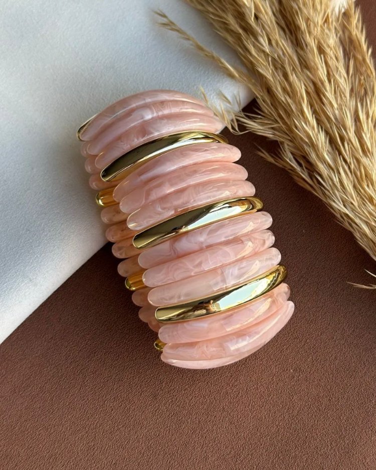 Pembe Renkli Esnek Bileklik