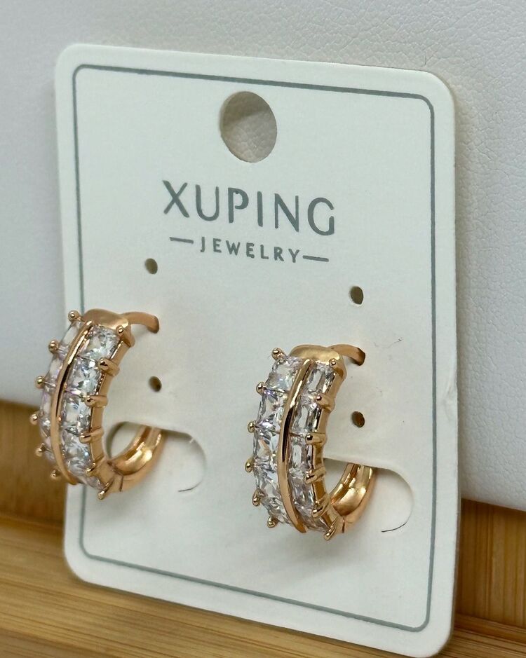 XUPİNG TAŞLI HALKA KÜPE 