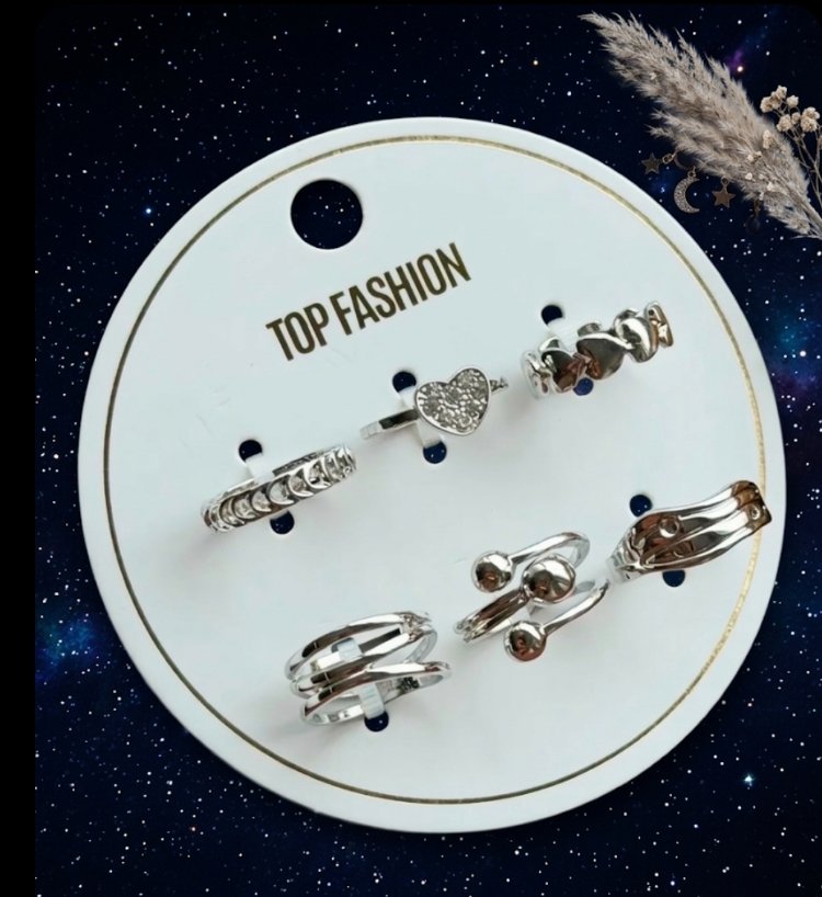 Anında Stil Yüzük Seti Silver