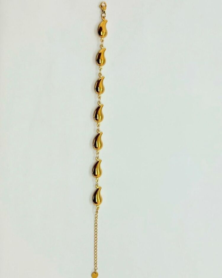 Çelik Gold Damla Bileklik 