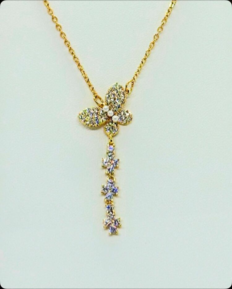Çelik Gold Kelebek kolye 