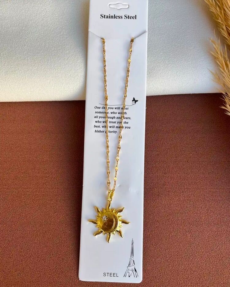 Güneş Çelik Gold Kolye