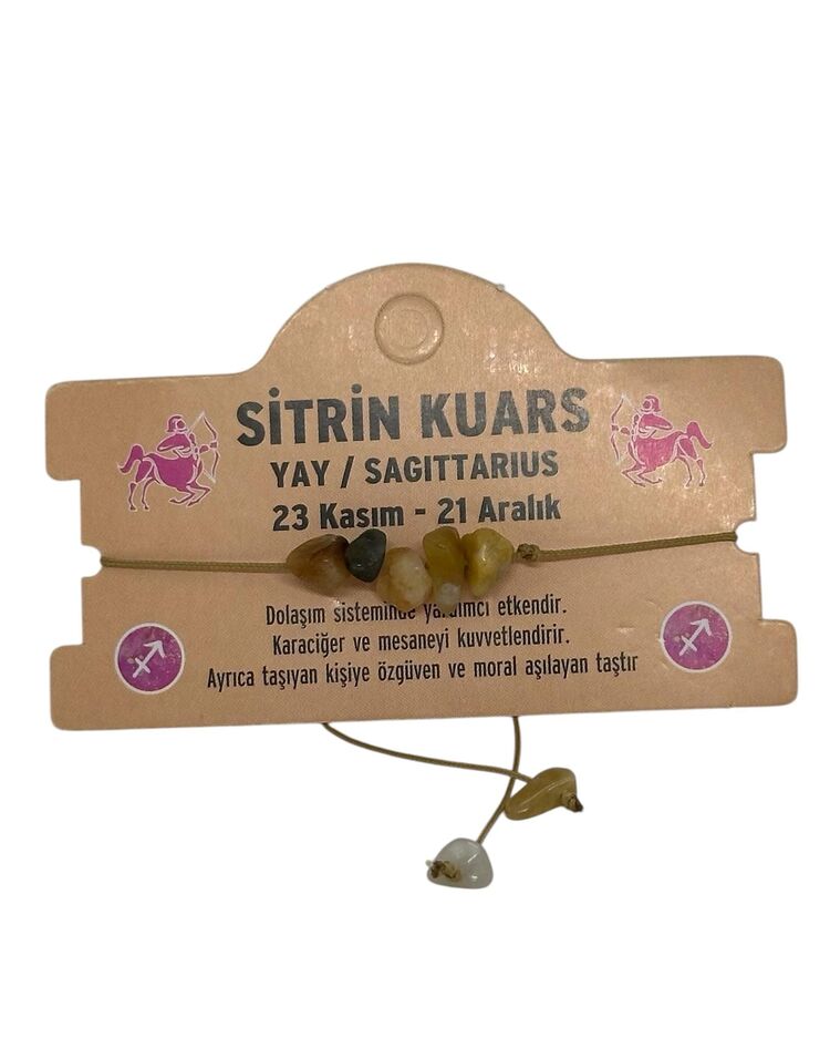 DOĞALTAŞ BURC İP BİLEKLİK