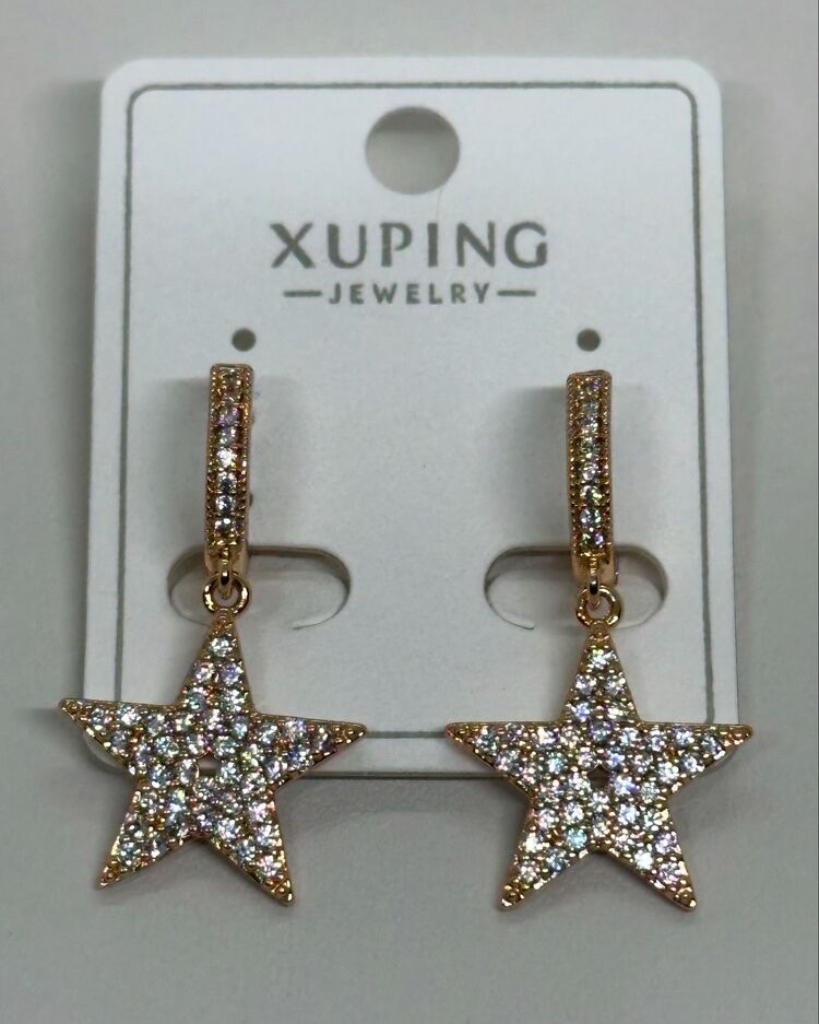 XUPİNG TAŞLI YILDIZ KÜPE