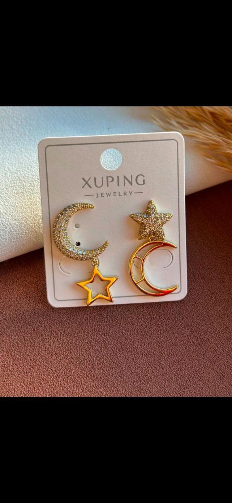 Xuping ay yıldız küpe