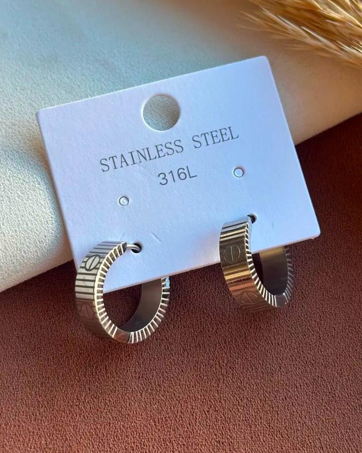 Çelik Silver Küpe