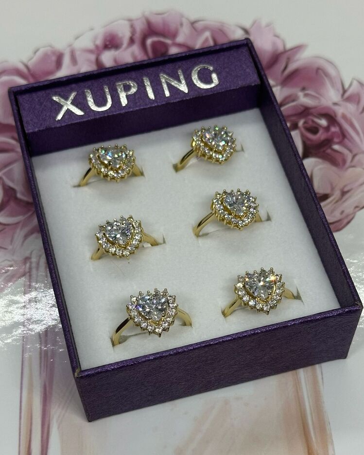 6 NUMARA XUPİNG KALP TAŞLI YÜZÜK 