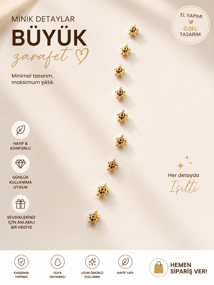 Kaplumbağa Saç Boncukları 