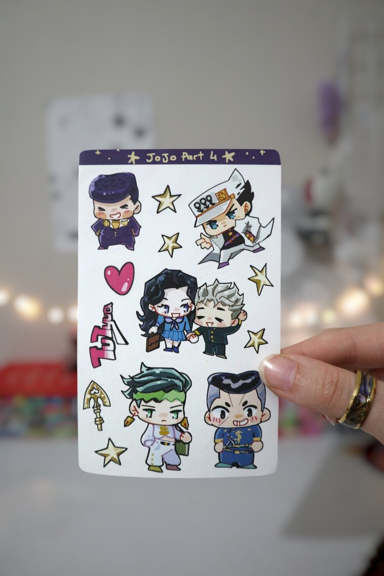 Jojo part 4 sitcker sheet