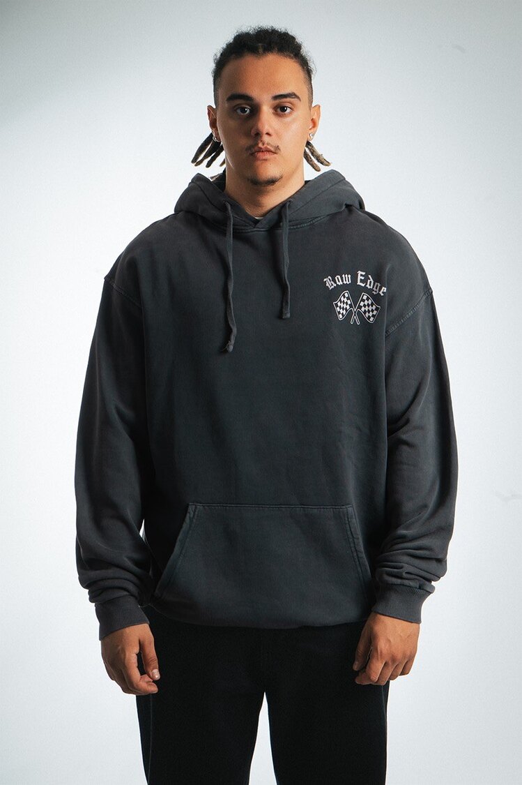 3 İplik Sardonsuz Oversize Hoodie – Raw Edge 