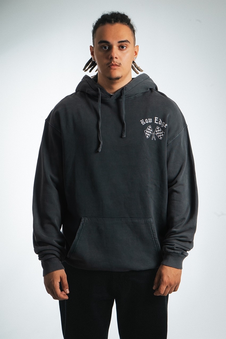 3 İplik Sardonsuz Oversize Hoodie – Raw Edge 