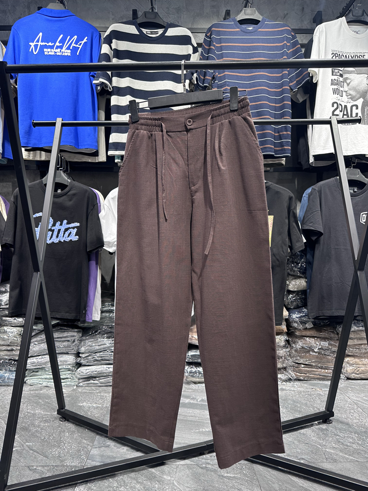 Two Bucks Keten Baggy Kalıp Kahverengi Pantalon
