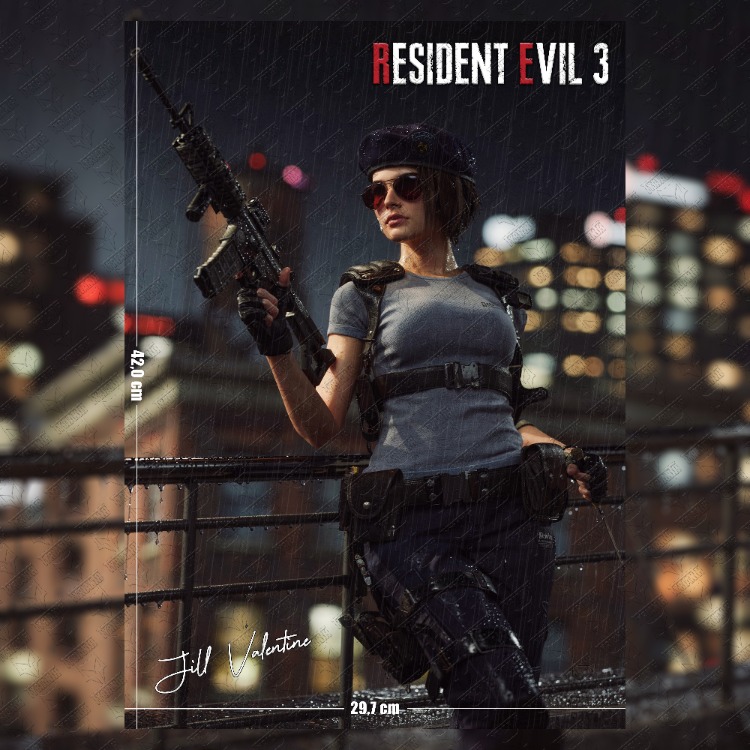 Jill Valentine A3 Poster
