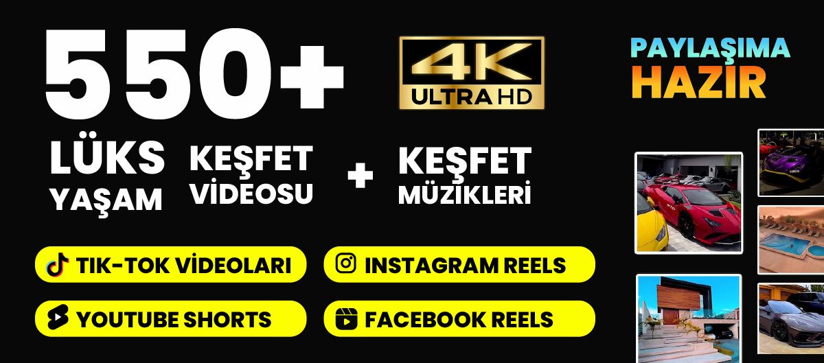 Lüks Yaşam Videosu ve Müzikleri 550+ 