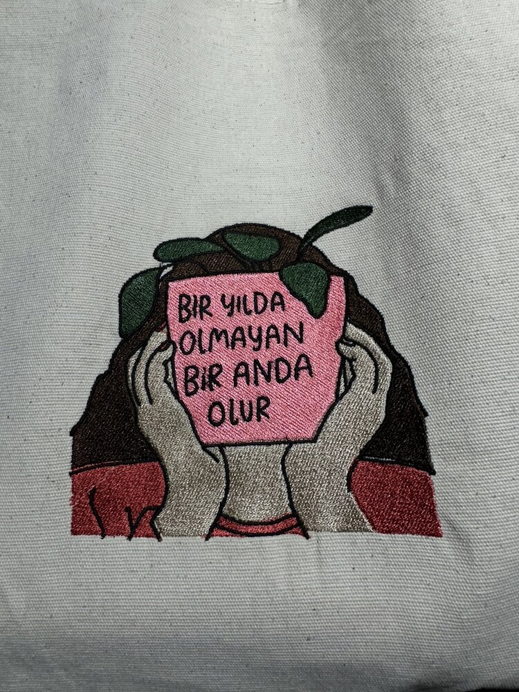 Hope Nakış İşlemeli Torba Çanta