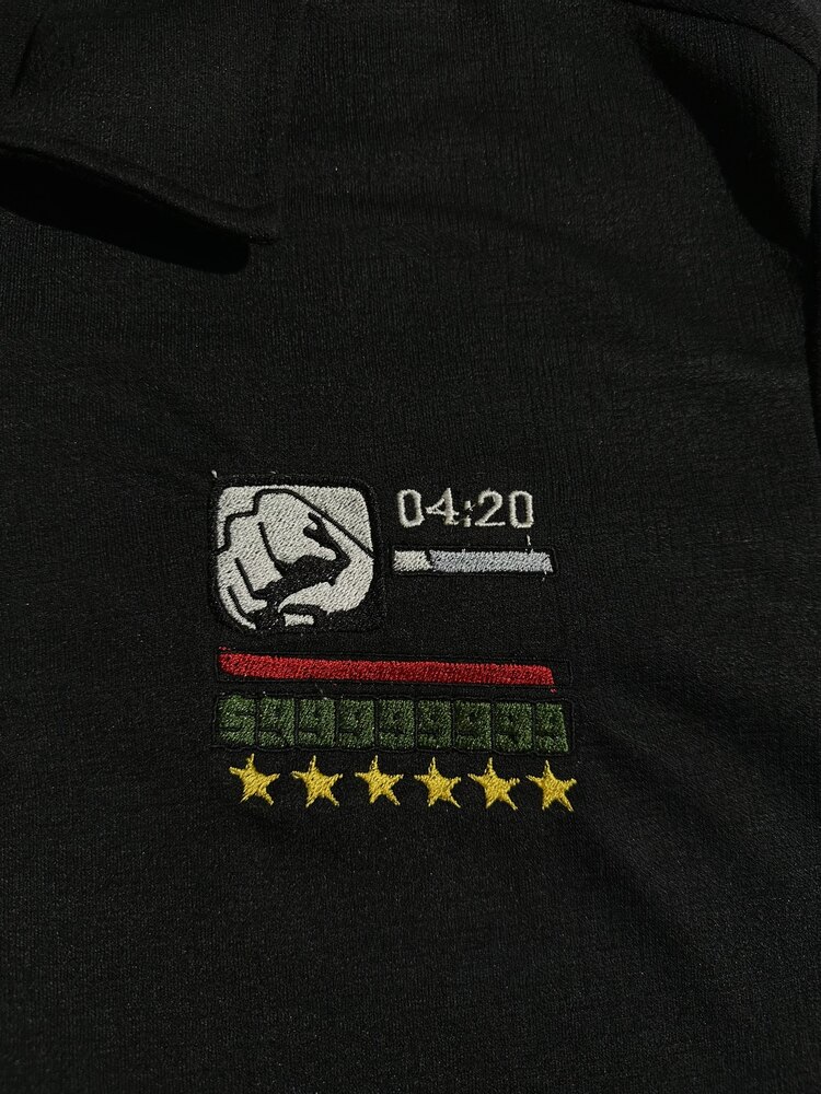 GTA Nakış İşlemeli Fermuarlı Polo Yaka T-shirt