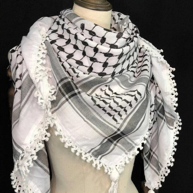 Unisex Filistin Çefye Yöresel Şal, Arap Şalı