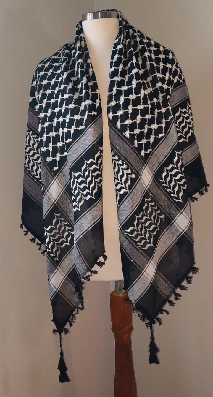 Unisex Filistin Çefye Yöresel Şal, Arap Şalı