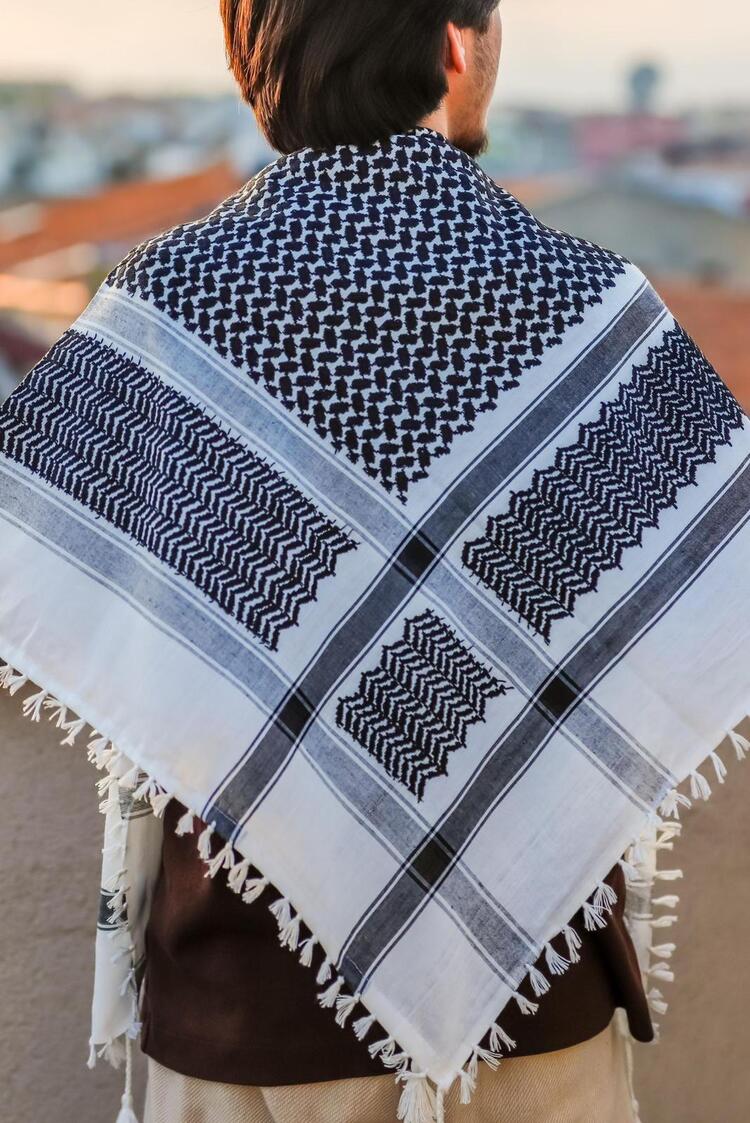 Unisex Filistin Çefye Yöresel Şal, Arap Şalı