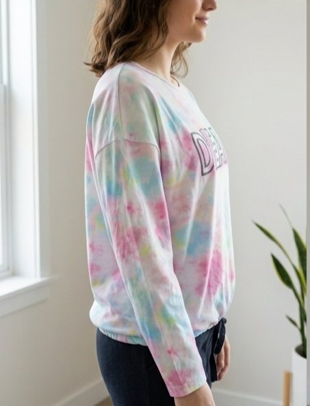 Batik Desenli Uzun Kollu Sweatshirt
