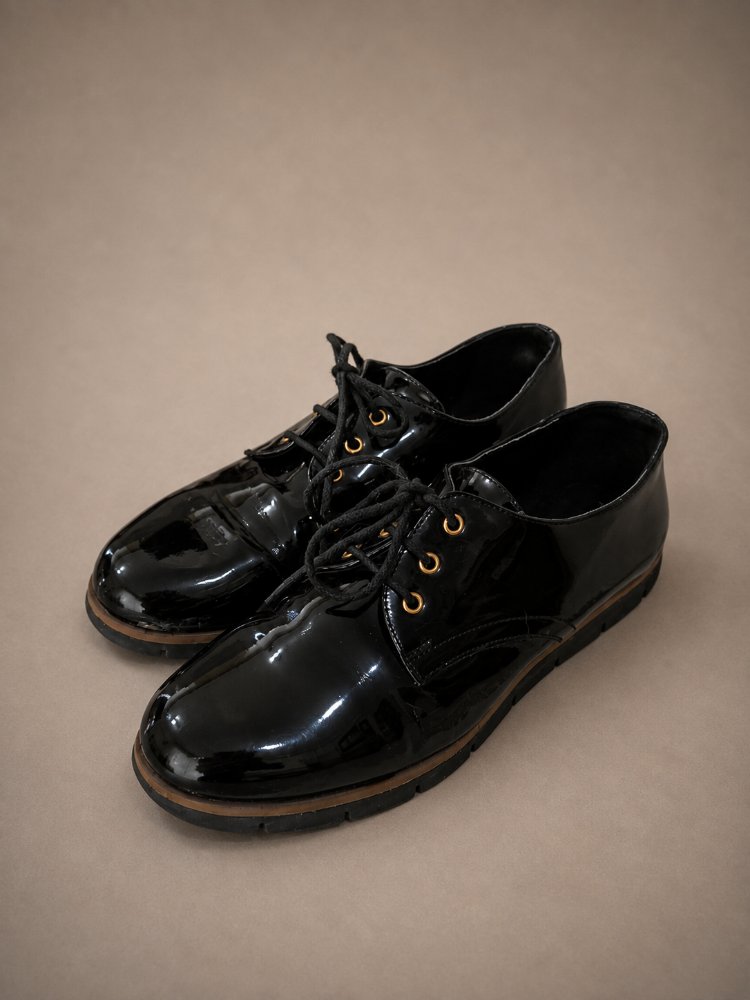 Derimod Siyah Rugan Oxford Ayakkabı