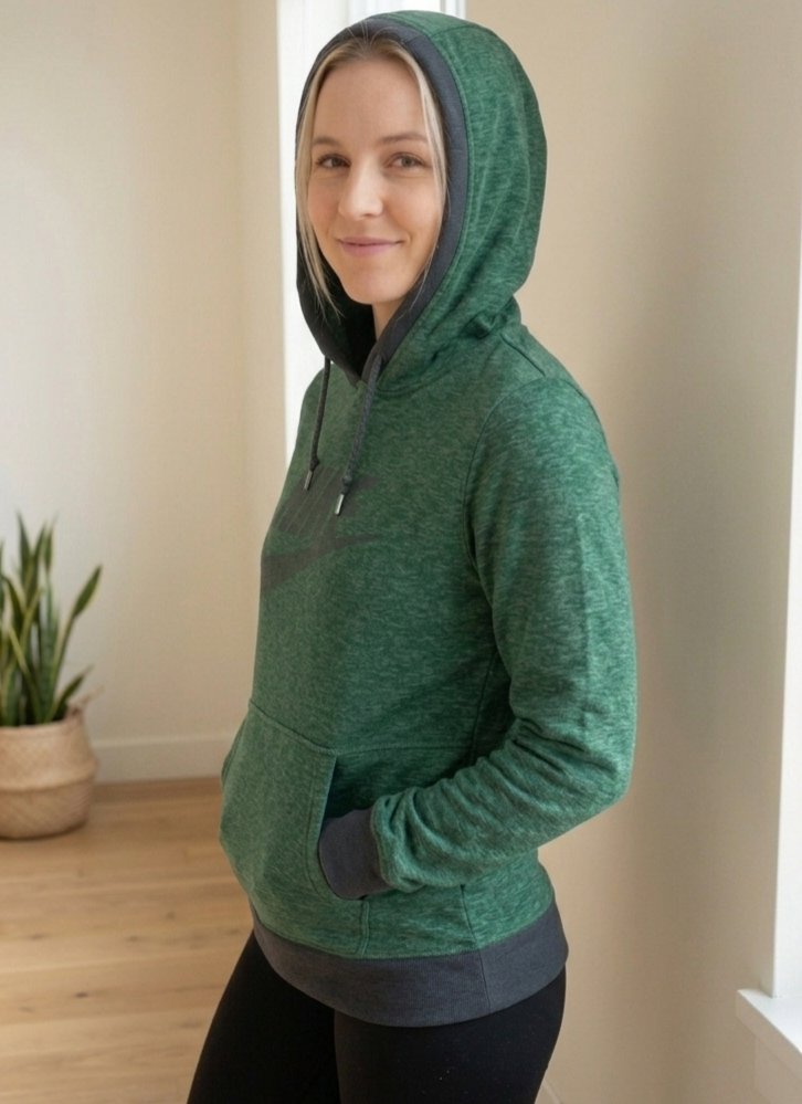 Nike Yeşil Kapüşonlu Unisex Sweatshirt